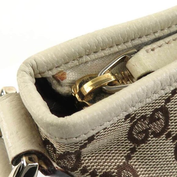 Auth GUCCI Crossbody Shoulder Bag Beige GG Canvas/Leather/Goldtone - e59892a - Picture 7 of 14